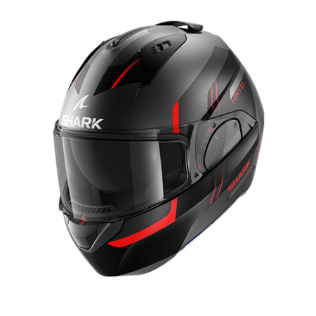 SHARK-EVO-ES-HE9816-KRYD-AKR-Antra-Nero-Rosso-Fronte