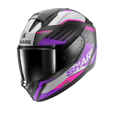 SHARK-RIDILL2-BERSEK-HE1123-KVV-Nero-Grigio-Viola-Opaco-Fronte