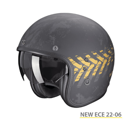 SCORPION-BELFAST-EVO-NEVADA-78-427-254-Nero-Opaco-Oro-Fronte
