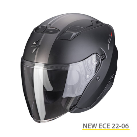 SCORPION-EXO-230-SR-23-388-262-Nero-Argento-Rosso-Fronte