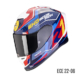 SCORPION-EXO-R1-EVO-AIR-COUP-110-442-328-Blu-Rosso-Giallo-Fronte