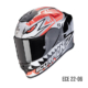 SCORPION-EXO-R1-EVO-AIR-ZACCONE-110-439-327-Argento-Nero-Rosso-Fronte