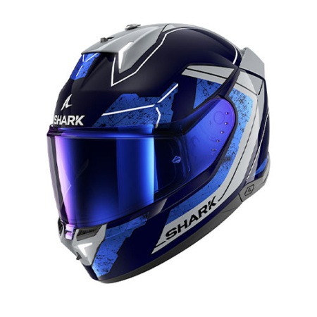 SHARK-SKWALi3-RHAD-HE0820-BUS-Blu-Cromo-Argento-Fronte