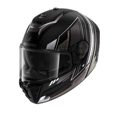 SHARK-SPARTAN-RS-BYRHON-MAT-HE8111-KAU-Nero-Antracite-Cromo-Fronte