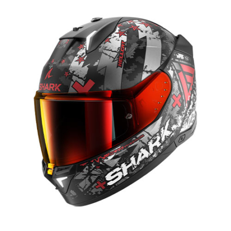 SKWAL-i3-HELLCAT-MAT-HE0829-KUR-Nero-Cromo-Rosso-Opaco-Fronte