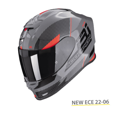 SCORPION-EXO-R1-EVO-AIR-FINAL-110-408-299-Grigio-Nero-Rosso-Fronte
