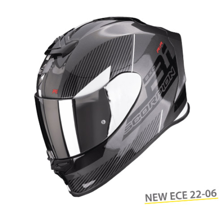 SCORPION-EXO-R1-EVO-AIR-FINAL-110-408-309-Argento-Scuro-Nero-Bianco-Fronte