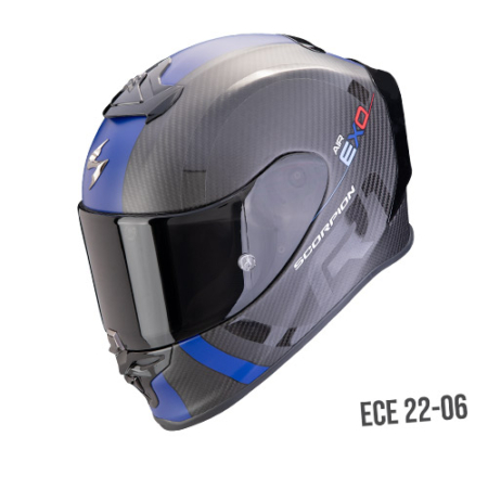 SCORPION-EXO-R1-EVO-CARBON-AIR-MG-110-344-158-Nero-Blu-Fronte