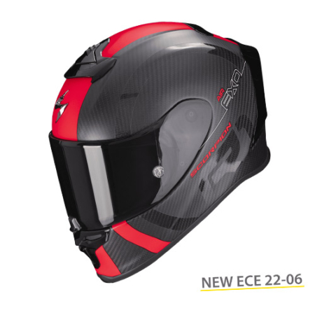 SCORPION-EXO-R1-EVO-CARBON-AIR-MG-110-344-24-Nero-Opaco-Rosso-Fronte