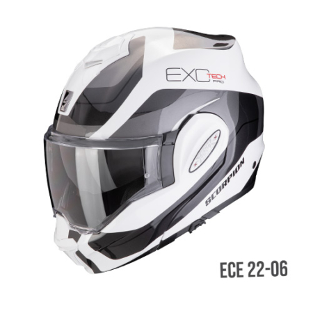 SCORPION-EXO-TECH-EVO-PRO-COMMUTA-119-435-65-Bianco-Argento-Fronte