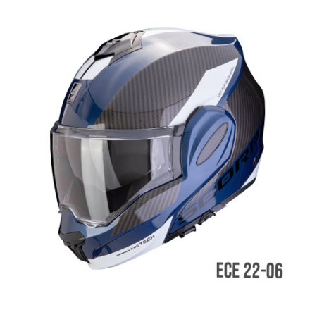 SCORPION-EXO-TECH-EVO-TEAM-118-457-170-Blu-Nero-Bianco-Fronte