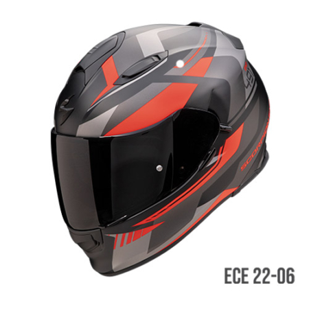 SCORPION-EXO-491-ABILIS-48-468-262-Nero-Argento-Rosso-Opaco-Fronte