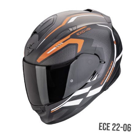 SCORPION-EXO-491-KRIPTA-48-450-333-Nero-Arancione-Bianco-Fronte
