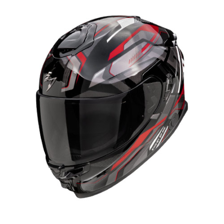 SCORPION-EXO-GT-AIR-AUGUSTA-150-465-339-Nero-Grigio-Rosso-Fronte