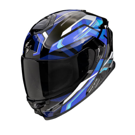 SCORPION-EXO-GT-AIR-AUGUSTA-150-465-340-Nero-Grigio-Blu-Fronte